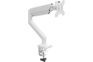 GRIFEMA GB2003W-1, Support Ecran PC Moniteur de 13-32 Pouces, Bras Ecran PC VESA 75x75-100x100 MM, Rotation à 360°, Réglable en Hauteur, Charge Maximale de 9 KG, Blanc