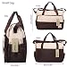 Fafada 5pcs Multifunctional Mummy Handbag Baby Changing Bag Travel Holiday Hospital Nursing Set Diaper Mat Bottle Food Holder Coffee