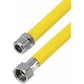 Paslanmaz &Ccedil;elik Doğalgaz Bağlantı Flexi Hortumu, Kombi ve Şofben Uyumlu, TSE 13890 Belgeli, 60 cm, 3/4 in&ccedil; DN20