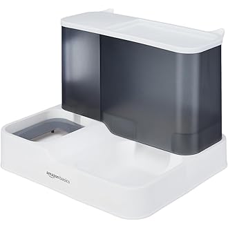 Amazon Basics 2-in-1 Automatic Gravity Food Feeder and ...