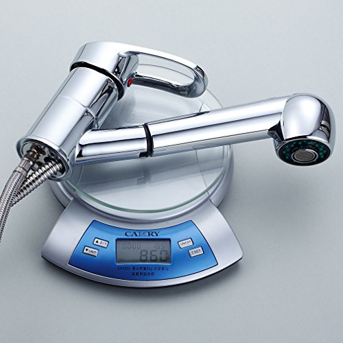AuraLum® Küchenarmatur mit Ausziehbare Schlauch Chrom Spültisch-Einhebelmischer Einhandmischer Küchenarmaturen für Küche Mischbatterie - 3