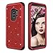Produktbild Hybrid Stoßfest Schutzhülle für Samsung Galaxy S9 Plus, Aearl 3 in 1 Trefferfarbe Bling Glänzend Glitzer PC Schwer 360 Grad Voll Schutz Full Body Case Handy-Tasche Schale Handy-Hülle für Samsung Galaxy S9 Plus - Rot & Rot