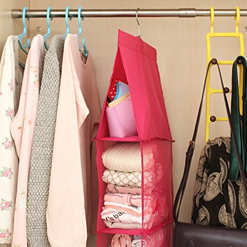 yingku Haushalt zum Aufhängen Handtasche Taschen Halter Kleidung Schuh Schrank Rack Collection Über der Wand Tür Lagerung Organizer Weiß - 6