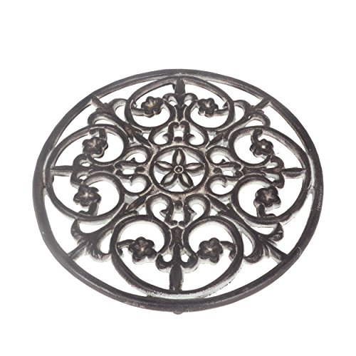 KOM Amsterdam 8534 Runder Untersetzer, Durchmesser 25 cm, gußeisen antic finish