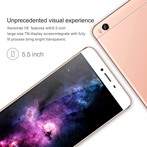 GÃ¼nstiges smartphone ohne Vertrag, KEN V8 Dual SIM 4G Handys, Touchscreen digitales 5,5 Zoll Display, Fingerabdruck Sensor, 16 GB Speicher, Android 6.0, BatteriekapazitÃ¤t 3000 mAh