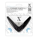 Xcut X Cut - Perforadora de Esquinas 2 en 1 (Esquinas Redondeadas o invertidas), Negro/Blanco, 5mm Radius