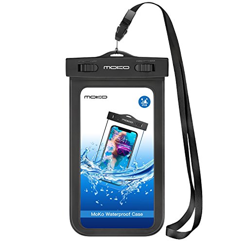 MoKo WPC-LY-140823F-BK-FA - Funda Impermeable de protección para teléfono móvil de 5.7", Negro