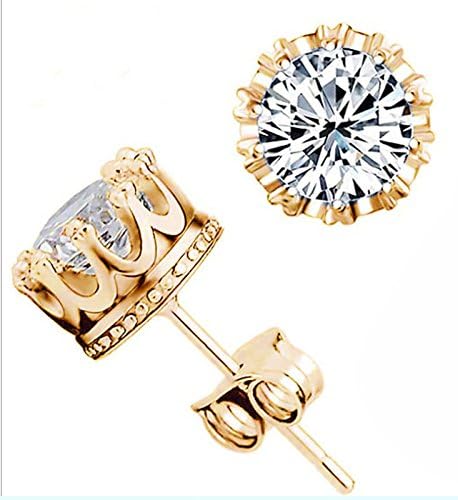 Sterling Silver Swarovski Elements Sparkling Diamond Stud Earrings