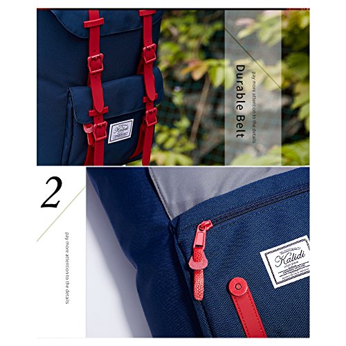 KALIDI 17 Zoll Laptop Rucksack Backpack Schulrucksack für bis zu 15.6 zoll Laptop Notebook Computer Arbeit Campus Studenten Outdoor Reisen Wandern mit Großer Kapazität - 3