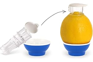 Patent-Safti Entsafter I Der originale Safti Ausgießer für Zitronen, Orangen etc. I Einfacher als jede Zitronenpresse oder Saftpresse I (Blau)