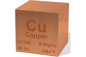 High-Precision 1.5" Copper Density Cube - 99.9% Pure Element for Chemistry - Ideal for Scientific Collection, Education, and Unique Gifting by Heavenly Metals