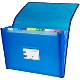 Grafopl&aacute;s 02963030 Folder with Bellows, Foolscap Size, Blue