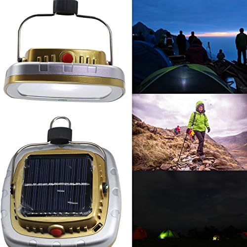 Ruiyue AC 220V 6W USB Portable Solar Power LED Bulb Lamp, Solar Panel Applicable Outdoor Lighting ,Camp Tent Fishing Lamp, Garden Light Outdoor Light LED Lighting ( Color : Gold )