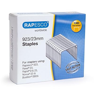 Rapesco 1242 Boîte de 1000 Agrafes en acier galvanisé Argent