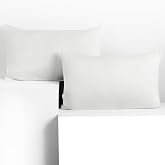 DecoKing Set of 2 Pillowcases 50 x 60 x 2 Jersey 100% Combed Cotton Zipper White Amber