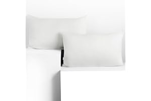 DecoKing Set med 2 örngott 50 x 60 cm jersey 100 % kammad bomull dragkedja vit Amber