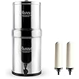 RAMA Gravity Water Filter | 17L Total Capacity (8L Storage) | 304 Grade Stainless Steel Purifier for Home | Includes Spirit 7" Ceramic Candles & 10-Year Warranty