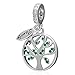 Produktbild soulbead Familie Baum Baumeln Charme mit Grün Zirkonia 925 Sterling Silber Anhänger Perle für europäische Armband oder Halskette