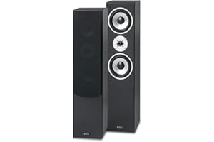 Fenton SHFT60B Altavoz de Torre HiFi, Sistema de Sonido de 500w totales, Juego de 2 Altavoces de Columna estéreo de 3 vías con 2 x 6,5 Pulgadas, Altavoz de Cine en casa, Negro (Pareja)