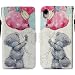 Produktbild Kucosy iPhone XR 3D Gemaltes Muster PU Leder Folio Brieftasche Schutzhülle Wunderschönen Malerei Tasche Hülle Anti-Scratch Handytasche Backcover für iPhone XR, Ballon Bär