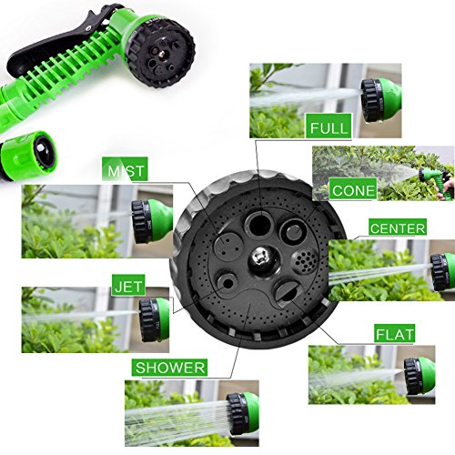 Flexibler Gartenschlauch 7,5 – 22,5 M (inkl. 7 Funktionen Sprühkopf) Gartenbrause Wasserschlauch Autowäsche Flexischlauch Bewässerungsschlauch dehnbar Schlauch flexibel Bewässerung - 3