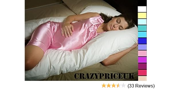 Crazypriceuk 9ft U V Body Maternity Pregnancy Pillow Case Various