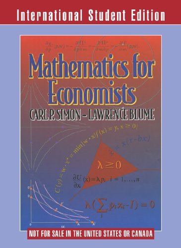 Mathematics for Economists by Carl P. Simon (2010-07-13)
