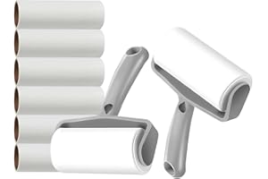 PetFizz Lint Roller & Refill Sets, 2 Lint Rollers + 6 Replacements 480 Sheets, Sticky Lint Roller for Clothes, Pet Hair Remover for Cat, Dog, Dust and Hair on Carpets, Sofas, Cars