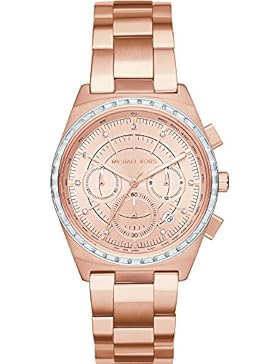 Michael Kors MK6422 Chronograph Uhr Damenuhr Edelstahl vergoldet 5 bar Analog Chrono Datum Rose