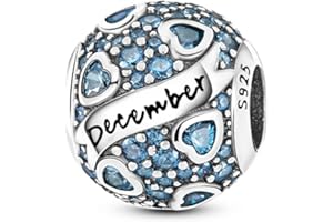 TINSLO Charme Pearl en argent sterling 925 12 Constellations pour bracelet Pandora Compatible avec les collier et bracelets européens pour femmes et filles PAC251