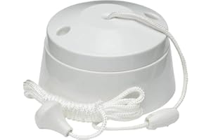 Knightsbridge SN8300 Standard Pull Cord Switch 2 Way 10A, 230 V, White-2W