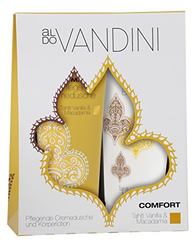 aldoVANDINI COMFORT Duo Set Tahiti Vanilla & Macadamia - vegan & parabenfrei, 1er Pack (1 x 1 Stück)