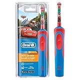 Oral-B Stages Power Kids Electric Rechargeable Toothbrush Featuring Disney Pixar Cars Characters, 1 Handle, 1 Brush Head, UK 2Pin Plug, Ages 3+, for Brushing Away Christmas Treats (Packaging May Vary)