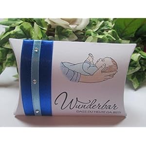 10 Gastgeschenke zur Taufe in blau