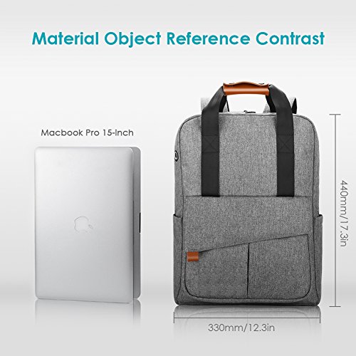 REYLEO Rucksack Business Backpack mit viel Stauraum 15 6 Zoll Laptop Tasche Herren und Damen Wasserdicht Grau-24 Liter RB23