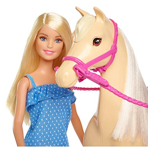 Barbie FXH13 – Pferd mit Mähne und Puppe mit beweglichen Knien, Puppen Spielzeug und Puppenzubehör ab 3 Jahren - 7
