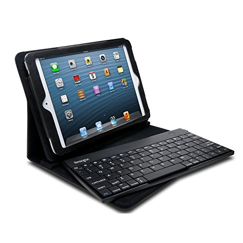 Kensington Apple iPad Mini 1, 2, 3 & 4 Bluetooth drahtloser Keyboard QWERTZ Tastatur Ständer Premium-Leder Kasten Abdeckung - 5