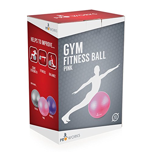 Proworks Anti-Platz Gymnastikball 65cm / 25.5” Hochleistungs Gymnastikball mit Pumpe - 7