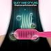 Hair Straightener,Longko 3 In 1 Electronic Hair Straightening Brush With LCD Temperature Control 120? to 200?, Hair Comb with Fast Styling, Detangling Electric Straightener(Rose Red)
