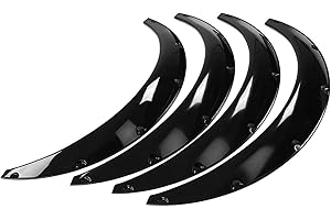 AYNEFY 4Pcs 900mm 35in Flexible Car Front & Rear Fender Flares Extra Wide Body Wheel Arches Universal Élargisseur de l'aile Voiture Universel Voiture Garde Boue Roue Avant arrière Protège pour SUV