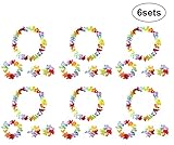 ★Tamaño ajustable: el tamaño de hawaianas leis flor es ajustable, adapta a niños y niñas.