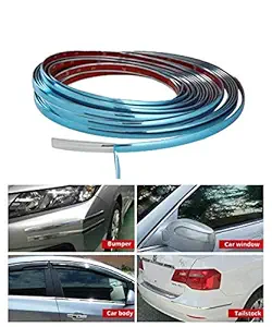 SPAIKO Car Chrome Beading & Side Window Chrome Beading Roll 20 Meter for All Cars (20Mm)