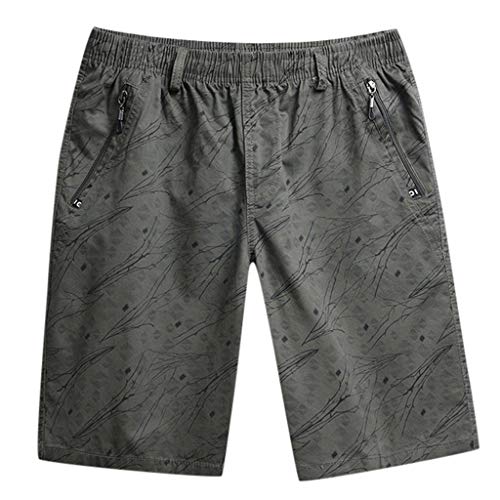 Preisvergleich Produktbild Malloom- Bekleidung Reißverschluss Strand Taschen Eignungs Sport männer beiläufige Kurze Hosen Zipper Pocket Branches Striped Beach Pants Shorts Sweatpants Overalls Khaki Armee Grün Blau Dunkelgrau