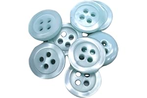 BOTIBOTON SL 50 bottoni in madreperla - 5 misure e 11 colori a scelta - Prodotti e spediti dalla Spagna (Nero - 12 mm)