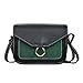 Produktbild Damen Patchwork Hit Kolorit Crossbody Messenger Taschen Frauen Leder Gürtel Umhängetasche (Grün)