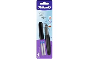 Pelikan 947093 Twist Stylo roller pour droitier ou gaucher Noir, 1 Unité (Lot de 1)