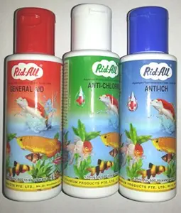 Rid All 3 In 1 Fish Medicine Pack 120Ml Each (Anti Chlorine, Anti Ich, General Aid)