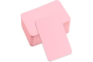 Rumyve Blank Message Cards - 100 Sheets, Doodle Hand-Drawn Note Cards, Blank Business Cards(Pink)