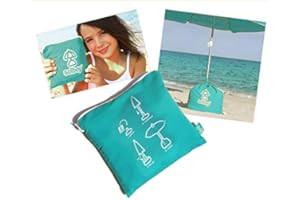Solboy® The Innovative Beach Umbrella Stand Special Edition 2025 – Turquoise – Ideal for Air Travel – Parasol Holder & Umbrella Stand for Sand – Compact & Stable in Wind