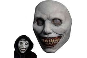 CreepyParty Halloween Maschera, Gruselige Halloween Masken,Lächelnde Dämonen Maske,NatüRlich Latex Halloween Maske, Halloween Kostüm Requisiten